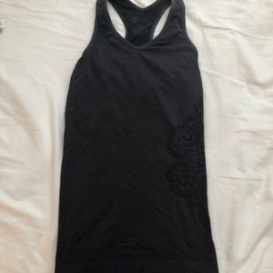 Dark Grey Tank Top with Mandala Pattern